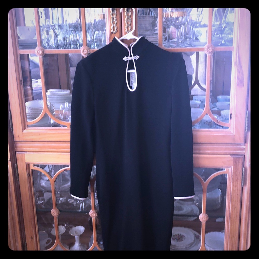 St. John by Marie gray knit dress